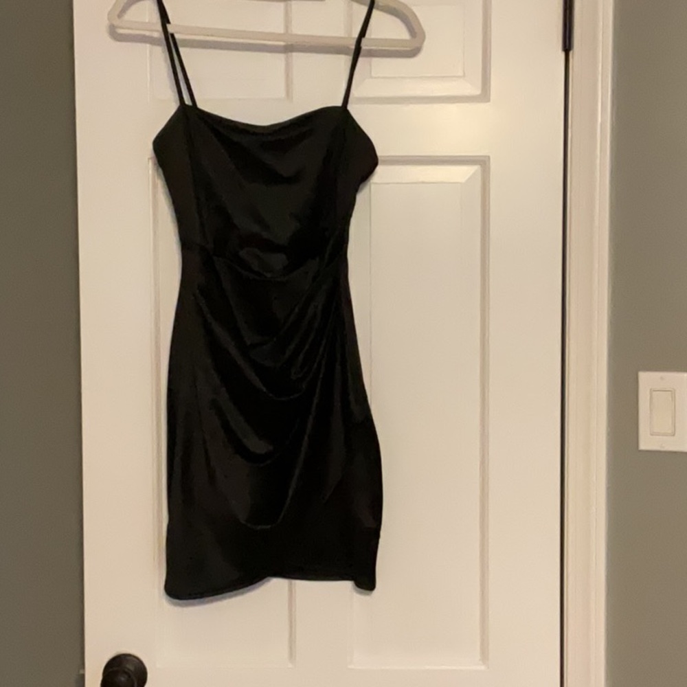 Windsor Black Spaghetti Strap Mini Dress